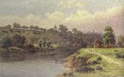 William henry mander A Stroll along the Riverbank (mk37) painting